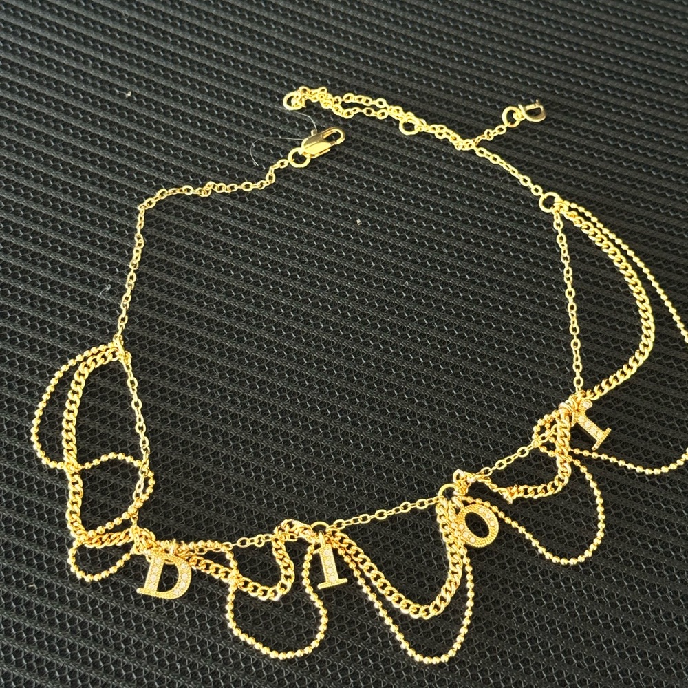 Christian Dior gold vintage necklace chocker